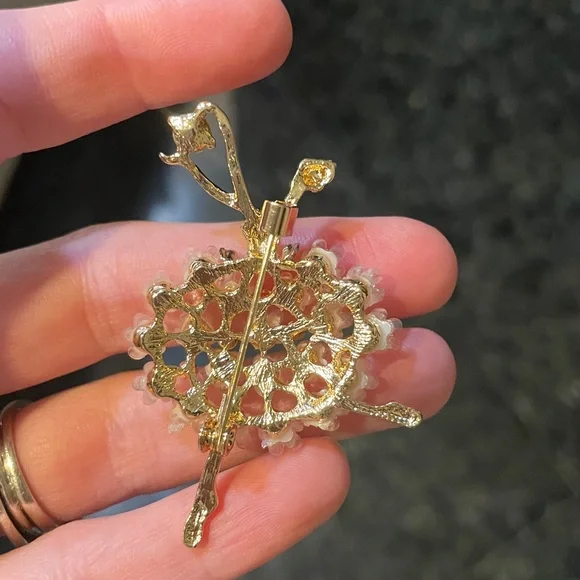 Flower Ballerina Dancer Brooch - Picture 3 of 4